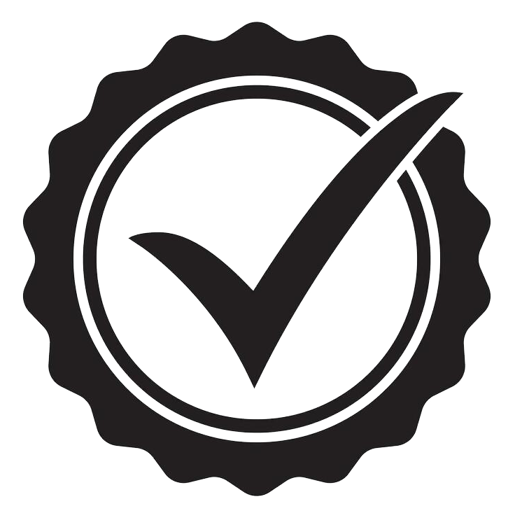 quality guarantee icon check mark in seal icon vector